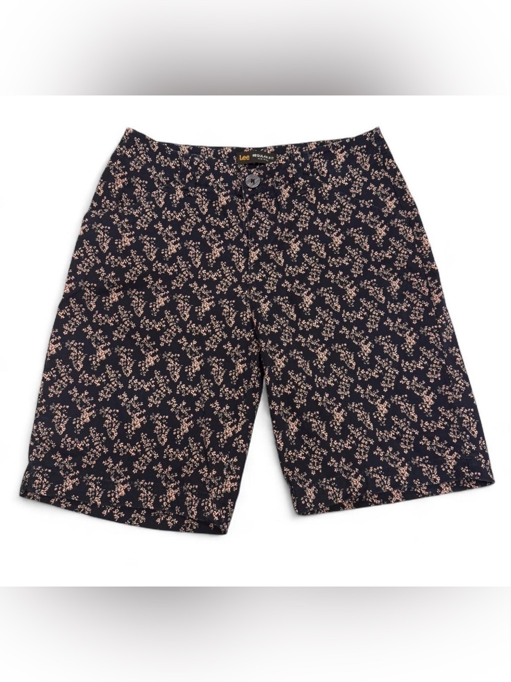 Lee Navy Shorts with Light Pink Floral Pattern - Picture 1 of 8